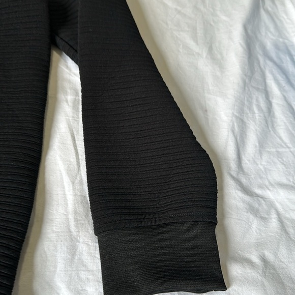 INC international concepts black ribbed pullover with zipper detail  XL - Picture 6 of 6